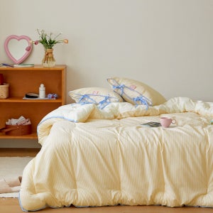 퐁신퐁신 부드러운 리본케이크 세미 극세사 차렵이불-6컬러(SS/Q/K)