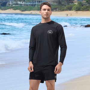 [SET] 남성래쉬가드세트 2피스 쿨터치 긴팔 래쉬가드+벤츄리 비치 반바지