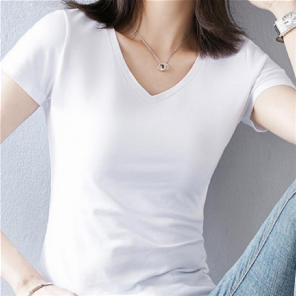 모노무드 MNO S S <b>V라인</b> V넥 우먼 흰티이너<b>티 스탠다드</b> 타이트핏 하프슬리브 탑 <b>V라인</b> 머스트해브