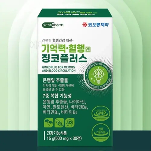 징코 빌로바 <b>은행엽건조엑스</b> 비타민B 영양제 2P 프라보놀 부모님