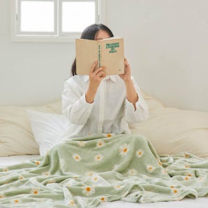 리오나 그린 극세사 밍크담요 이불(특대형/150x200)