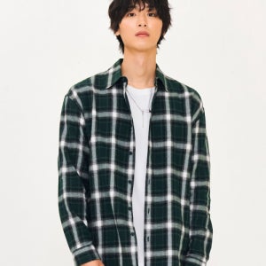 [체이스컬트] 남성 플란넬 쉐도우 체크 셔츠-그린 EFRK5422C0C