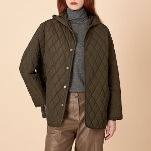 [키이스] 퀼팅 경량 후드 자켓 KE24A1FRJ3947