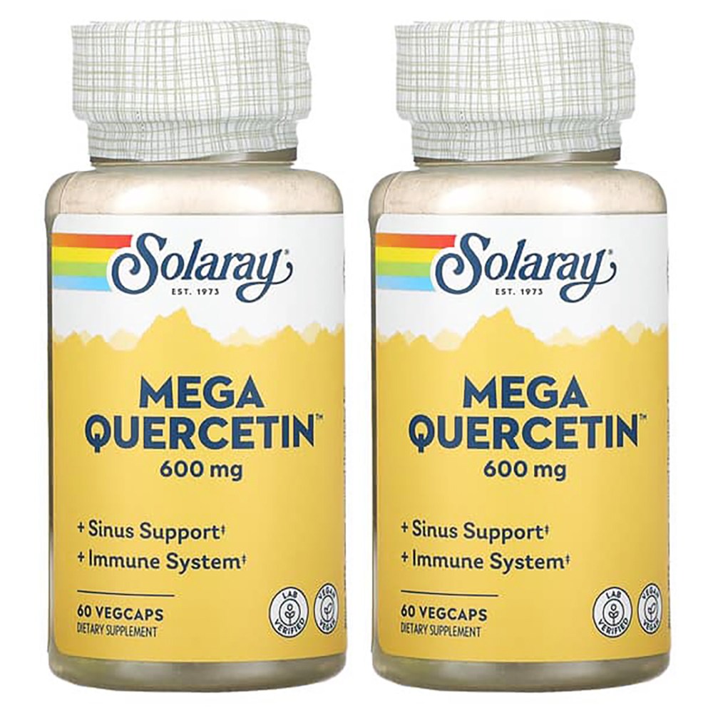 솔라레이 <b>메가 퀘르세틴</b> 600mg 60베지캡슐 x 2개
