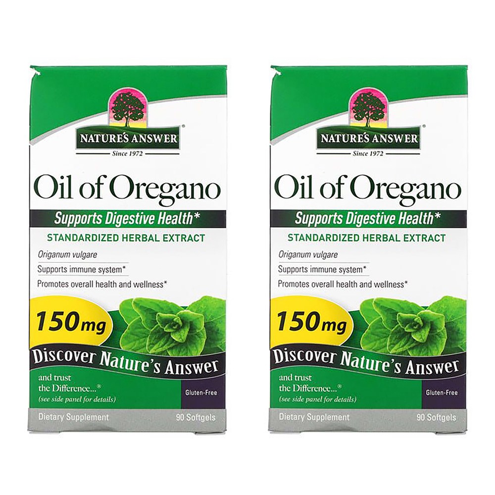 네이처스앤서 <b>오레가노 오일 150mg</b> 90캡슐 x 2개
