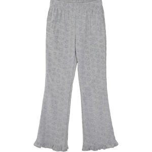 [하이스쿨디스코] 플라워 부츠컷 프릴 팬츠