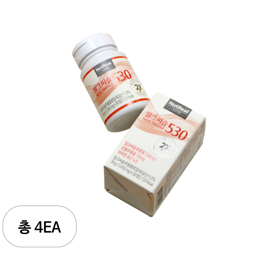 <b>뉴트</b>리얼 밀크씨슬 530  4개  30정