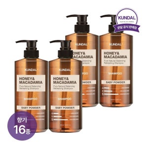 쿤달 허니 앤 마카다미아 네이처 샴푸 500ml x4개(향 16종 택 1)