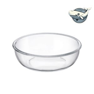 이탈리아 내열 유리 원형 보울 22cm 세라믹 플레이팅식기 식기플레이트 유리볼 유리접시