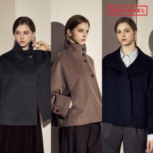 스테파넬 25FW 울캐시미어 하이넥 하프코트 TV상품