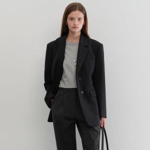 [던스트] ESSENTIAL 2 BUTTON WOOL BLAZER BLACK_UDJA5C202BK