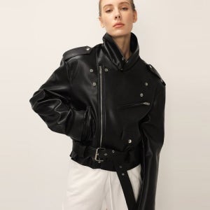 [스토레츠] Emma Pleather Rider Jacket 45695