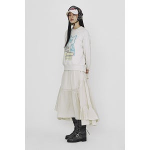 [럭키슈에뜨][LUCKY CHOUETTE][Holiday Edition] Denim Like MIX Slip Dress (light beige)(LFDAS25020BEL)