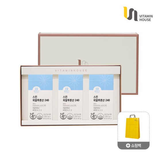 비타민하우스 비타민하우스 <b>스킨 히알루론산 240</b> 3박스(3개월분)