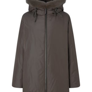 [닥스 여성] 닥스 세피아 단색 구스다운 패딩점퍼 WKJU4D101S3