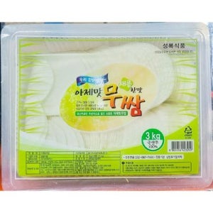 아제맛 무쌈 흰색 3k X4 와사비쌈무 무쌈 반찬 와사비