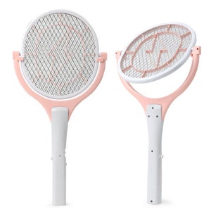 모기채 SIK-A 충전식 LED 핑크 회전 보성테크 벌레 전기채 해충 모기