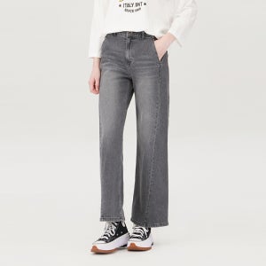 [베네통]2025 WINTER 사이드 라인 와이드 데님 팬츠 BADP54561GR