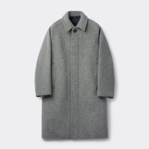 [커스텀멜로우] Grey Patterned Balmacaan Coat C9CAW25612GYX C9CAW25612GYX