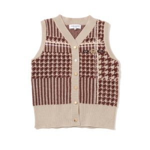 [마크앤로나] W GN HOUND PATTERN KNIT VEST LR3IV04F LR3IV04F