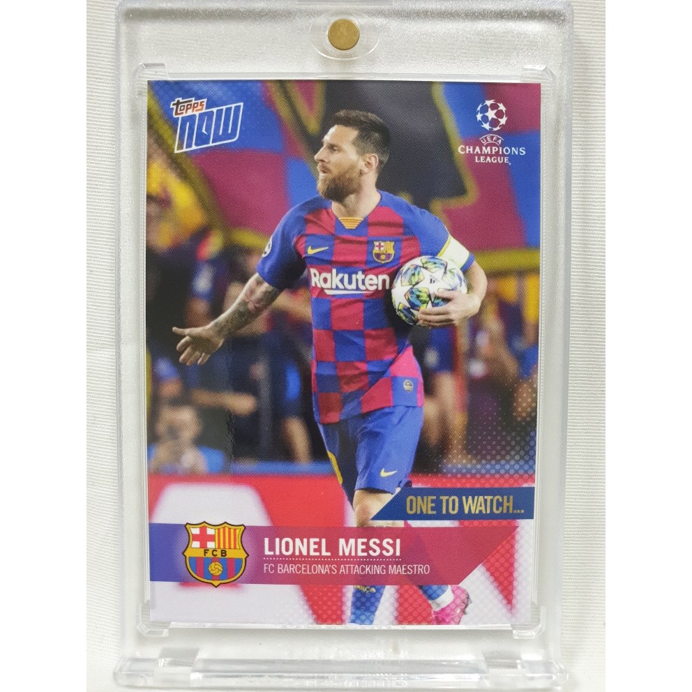 2020 TOPPS NOW 탑스 나우 #55 리오넬 메시 FC 바르셀로나 챔피언스 리그 유럽 축구  1개