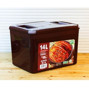 코코아밀폐(8호중)14L 반찬통 냉장고정리용기 김치통