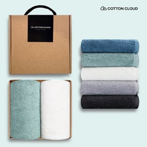 코튼클라우드 호텔수건 40수 220g 2P 고급선물포장(손잡이박스) 판촉물 제작 전문~타올~타올(고급)