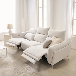 이홈데코 다카르 패브릭 4인용 제로월 전동 리클라이너 소파