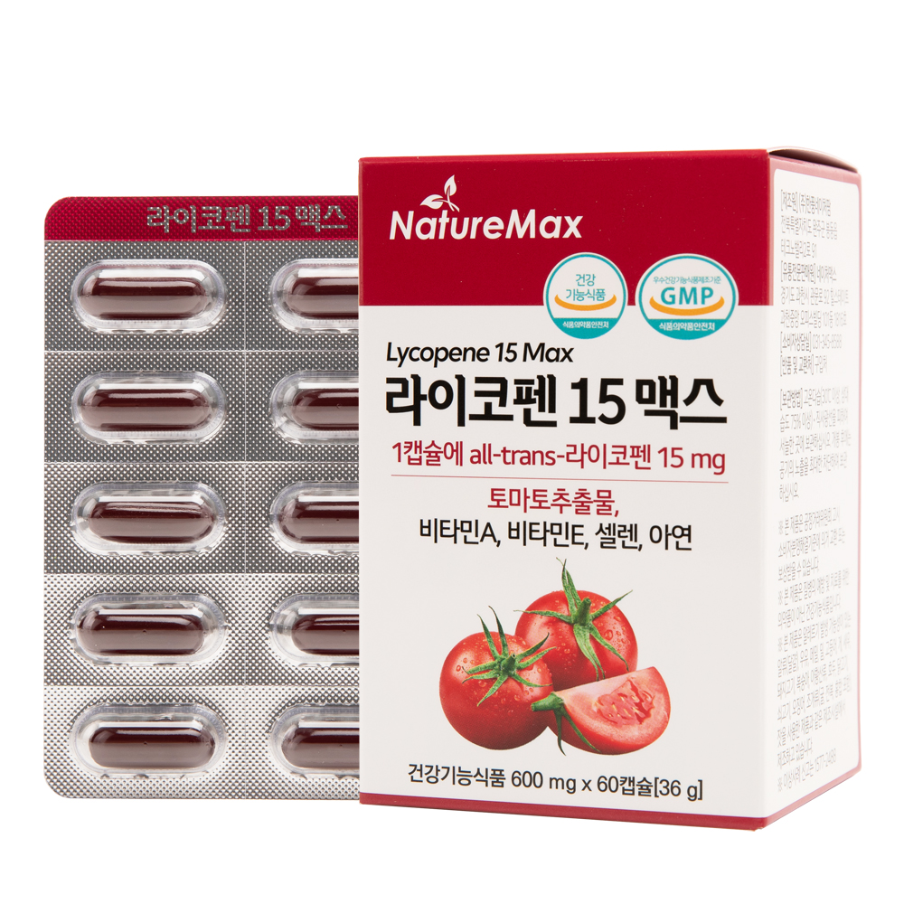 네이처맥스 라이코펜 15 맥스 600mg x 60캡슐, 1개