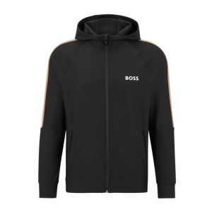 [보스]BOSS 싸이콘 MB 1 자켓(50490646001) 휴고보스 남자 테니스 자켓 로고 디테일 액티브 스트레치 저지 집업 후디 Z3722300060