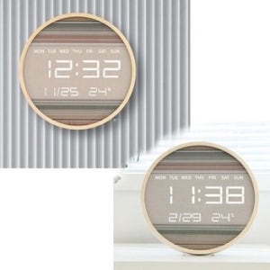 가정용벽시계 전자시계 LED 신혼집 디지털 집들이선물 (WFJYT2S)