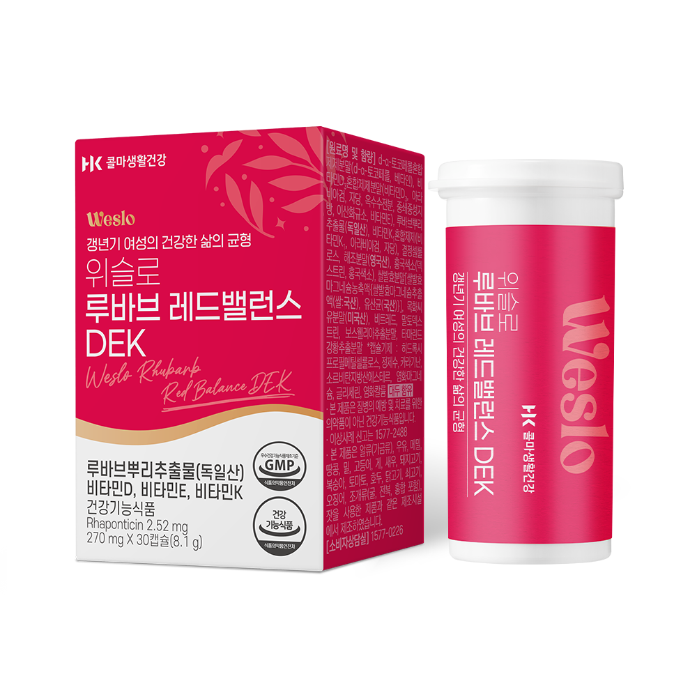 위슬로 <b>루바브</b> 레드밸런스 300mg x 30캡슐, 2개