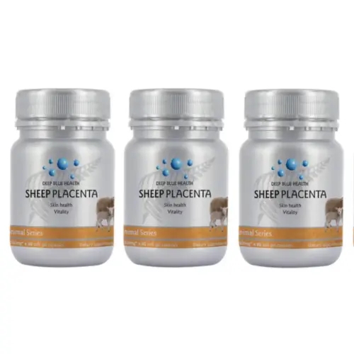 Deep Blue Health 양 <b>태반 추출물</b> 13500mg 고농축 영양캡슐 30정 3개