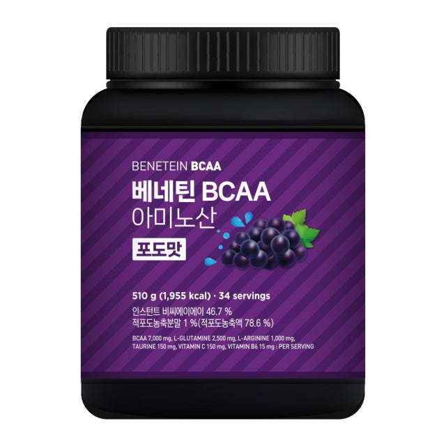 이선 베네틴 <b>BCAA</b> 아미노산 포도맛, 510g, 1개