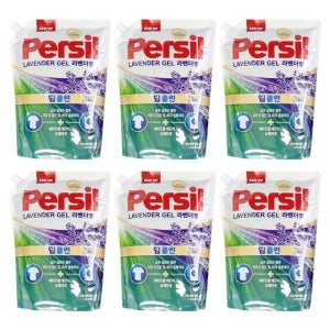 2.1L액체세제 드럼일반겸용 리필 6개 퍼실세제 퍼실라벤더 액체세제 액상세제 세탁세제