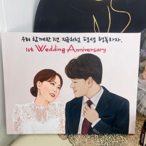 2인 팝아트 초상화/설선물/웨딩팝아트/신혼선물/설선물, 윤소희작가초상화(윤소팝하우스)