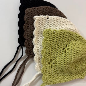 구멍뿅뿅 아기보넷 모자(KC인증) & 턱받이, 니팅에그 Knitting egg
