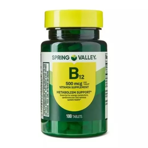Spring Valley <b>비타민</b>B12 500mcg 메타볼리즘 서포트 100정
