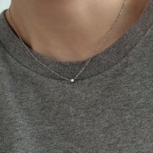 [써지컬스틸] 3미리 사각볼 체인 목걸이, 만원샵