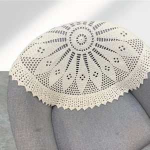 ❤️팔로우쿠폰❤️ 대형원형 장식 뜨개 도일리, 다올손뜨개