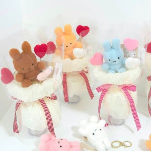 미피 크리미 키링(13cm) 하트 인형꽃다발❤️, 데인티 Dainty