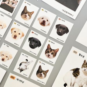 띠부띠부씰 반려동물 방수스티커 댕냥이굿즈 굿즈제작, 행복제작소