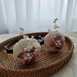 전통 플라워 호박배씨 머리띠, 샤론데이지