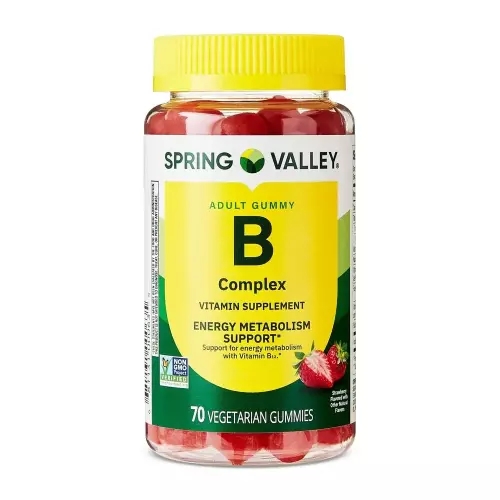 Spring Valley <b>비타민</b>B 콤플렉스 딸기맛 구미 젤리 70정
