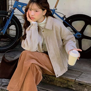 [덤블안감 옵션]쿠르 빈티지 스웨이드 겨울 자켓