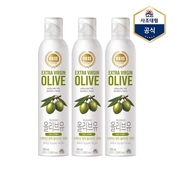 사조 [하프클럽]오일 스프레이 올리브유 250ml X 3개