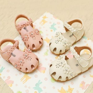 리틀잼스 [보리보리]꼬꼬마슈 우리 같이 꽃놀이가자 유아동 여아 샌들 kd661