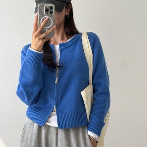 지금부터 데일리 아우터로 활용하기 좋은,미리 준비하는 투웨이 니트 집업 가디건