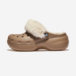 [크록스] 클래식 플랫폼 퍼즈 라인드 클로그