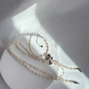 3P세트 담수진주목걸이 팔찌세트 85cm, 펄베리 Pearlberry